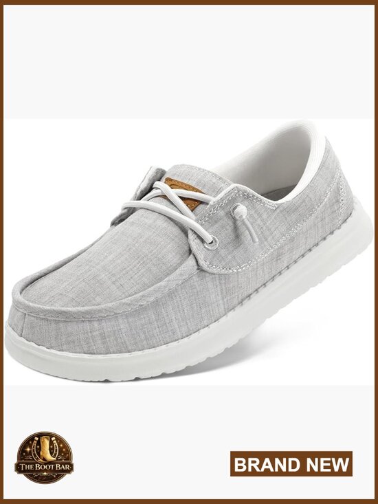 Shoes - Women's Orthopedic Slip-On Loafers with Arch Support Lightweight Canvas Shoes